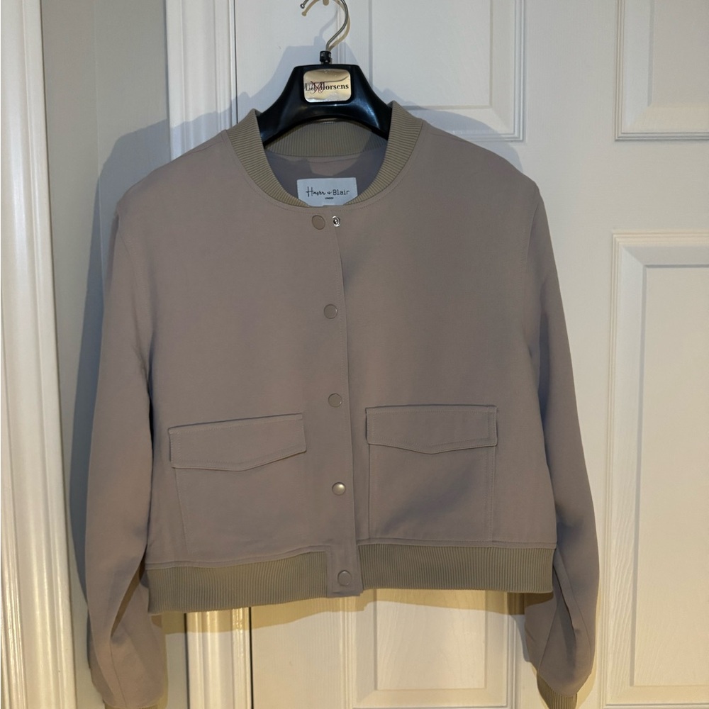 Women's Cream Colour Bomber Jacket